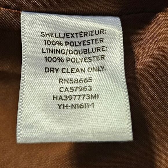 HALOGEN‎ Shearling Teddy Double Breasted Coat Brown- Size Large - Picture 6 of 6